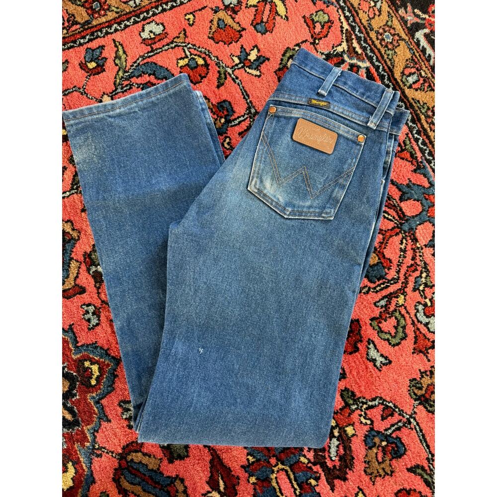 Vintage 90s Wranglers Denim Distressed 30 x 34 High  Boyfriend Jeans  Straight